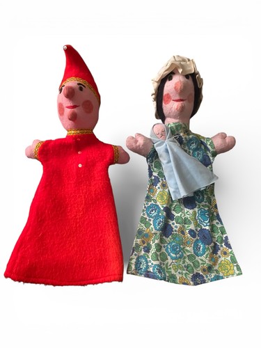 Vintage hand puppets punch - puppets,