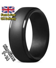 Mens Black Silicone Wedding