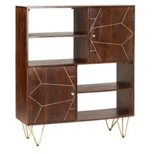 Dark gold display cabinet