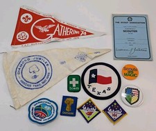 Bundle Of Scout Collectables : Pennants Patches Badges & Warrant