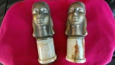2 ANTIQUE ART DECO STYLE LADY