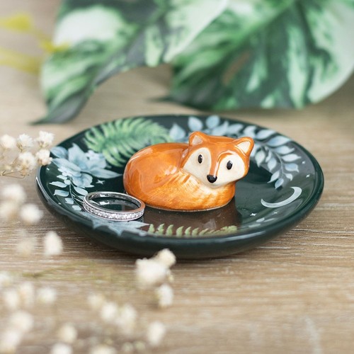 Fox ceramic trinket dish - ceramic,