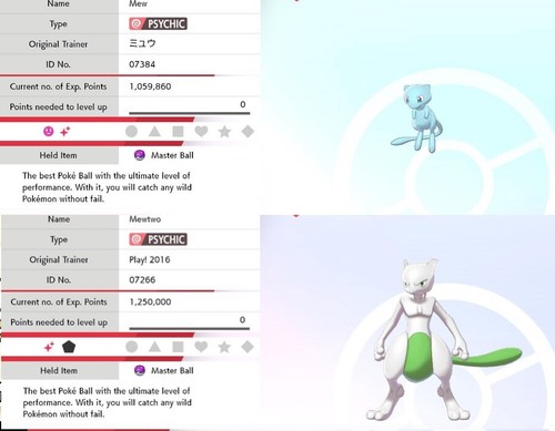 Shiny mew and mewtwo - mewtwo, for