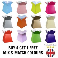 Living Vase Florist Bouquet Box Vases Flower Aqua Sweet Boxes Many Colours UK 