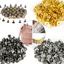Mushroom Cone Studs Spikes Screw Back Flat Head Rivets For Leather Jacket Belt