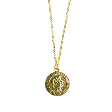 Saint Christopher Necklace Patron St Gold Protection Christian Chain Gift Luck
