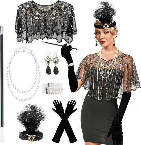 7pcs 1920s accessories - accessories, for
