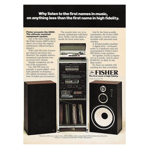 Fisher 8500 stereo system - fisher,