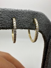 9Ct Yellow Gold Hoop Diamond
