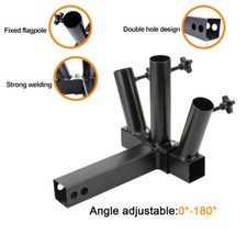 Triple Flag Pole Holder Hitch