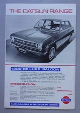 DATSUN RANGE orig 1968 UK Mkt