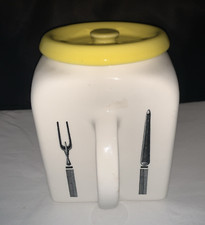 Vintage Pountney Bristol Long Line Kitchen Ware Large Storage Jar 7. inch tall