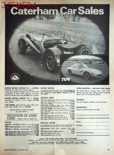 1974 caterham super seven - seven, s.3