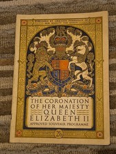 The Coronation of  Queen Elizabeth II Approved Souvenir Programme Excellent cond