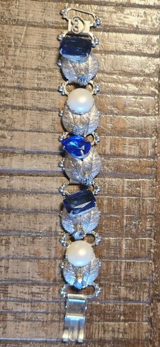 Vtg blue glass - blue, faux