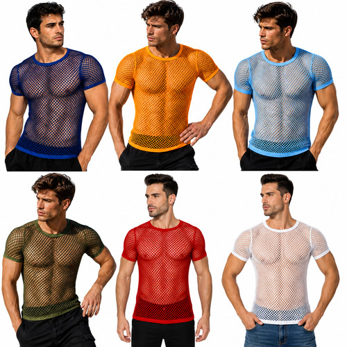 Crystal mens string mesh - crystal,