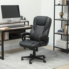 Executive Office Chair, High Back Computer Desk Chair with Tilt Function, Black