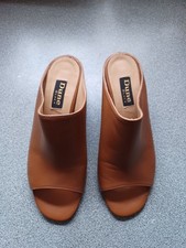Dune Women's Brown Leather Mules UK Size 3 EU Size 36