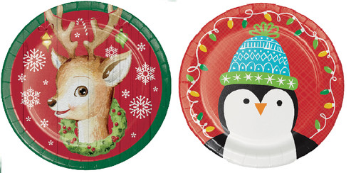 Christmas plates party - christmas,