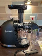 AMZCHEF Juicer Machines - Cold Press Slow Juicer - Masticating Juicer for Whole