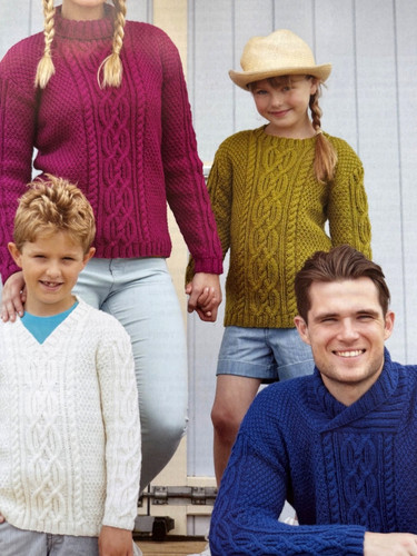 Aran jumpers family sizes - aran,