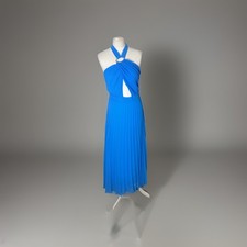 ZARA TURQUOISE PLEATED HALTER