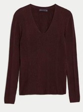 Ex M&S Ladies Lurex Glitter Sparkle V-Neck Jumper/Top Sizes 6-24