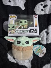 Grogu Funko Pop And Squishmallow Bundle
