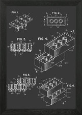 LEGO blueprint Framed Wall Art