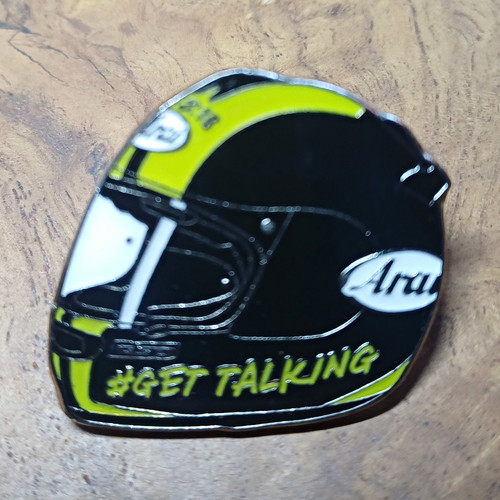 Motorcycle helmet pin badge - motorcycle,