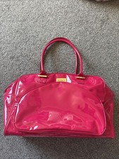 Bright Pink ANTLER Travel Bag Pvc Front Pocket Internal Pockets Zip Up Holiday