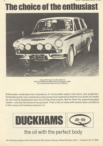 Duckhams oil rally ford - duckhams,
