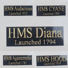Engraved BRASS Name and Launch