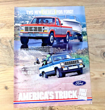FORD 6.9 F250 F350 TRUCKS - FRAMEABLE ORIGINAL USA AMERICAN CLASSIC CAR ADVERT