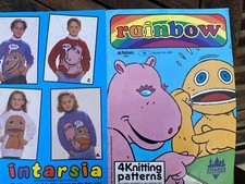 Gary Kennedy Intarsia  Rainbow 4 Sweaters Child & Adult 24-40" DK Zippy George