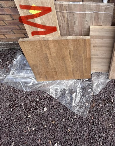 Oak shelf worktop off - shelf,