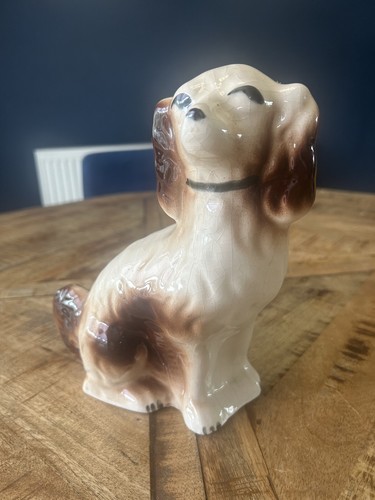 Vintage ceramic spaniel - vintage,