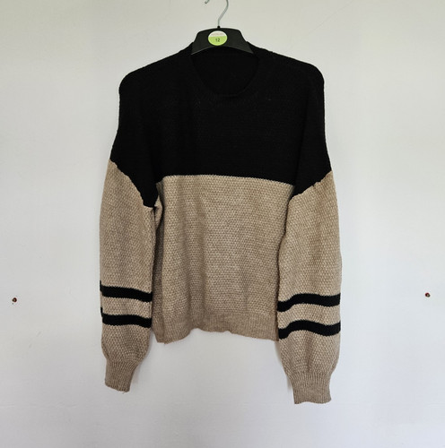 Primark black beige knit - black, &