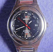 Seiko 5J22-OAAO Kinetic Auto Relay Quartz Watch, New Battery & Sapphire Crystal
