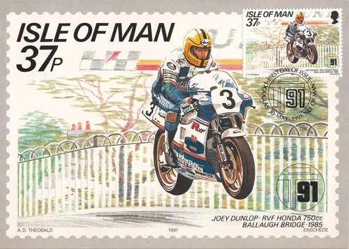 Joey dunlop biker - dunlop, rvf