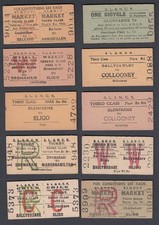 TEN Old Rail Tickets Sligo