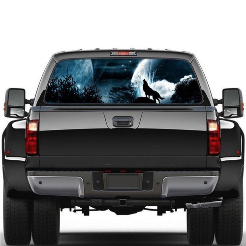 X18 wolf howling snowy sky - 58"x18",