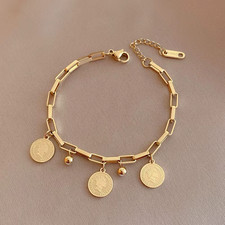 18ct Coin Charm Bracelet/