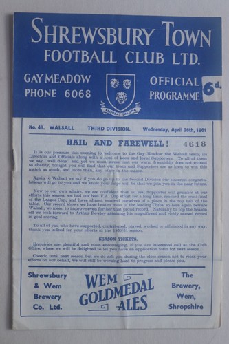 Shrewsbury town walsall - shrewsbury, v