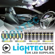 LightecUK® 18pc Vauxhall Insignia A LED Interior Upgrade Kit Xenon White Light