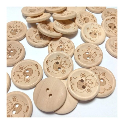 200pcs wooden buttons - wooden,