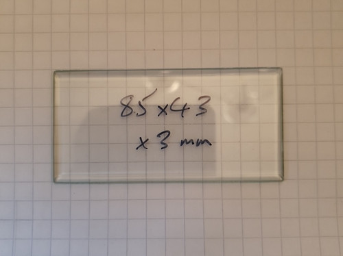 Bevelled carriage clock glass - bevelled,