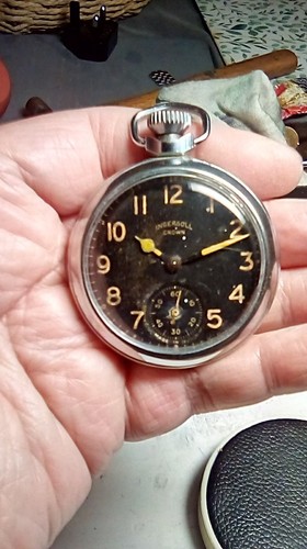 Vintage ingersol crown pocket - vintage,
