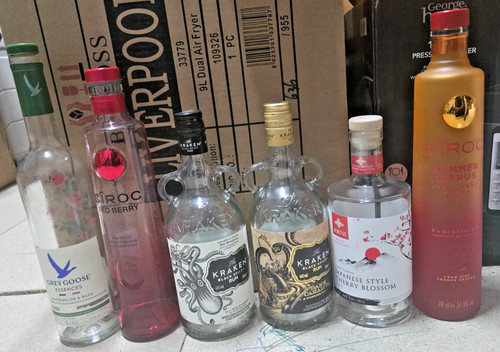 Empty vodka rum alcohol - empty,