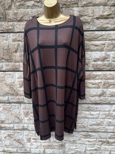 Ladies masai brown check - brown, 3/4